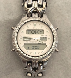 SEIKO ワールド タイム アナデジ 時計 クロノグラフ 日本製 デジアナ ブレスレット 多機能 H021 PROSPEX スポーツ ウォッチ 好きに も