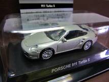 京商1/64★ポルシェ ミニカーコレクション５★PORSCHE 911 Turbo S シルバー★KYOSHO2013_画像3