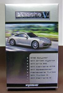 京商1/64★ポルシェ ミニカーコレクション５★PORSCHE 911 GT3R Hybrid ホワイト★KYOSHO2013