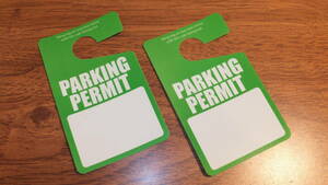 【北米仕様】パーキングパーミット PARKING PERMIT 駐車許可証 訪問者ミラーゲストパスUSDM高速有鉛JDM ヘラフラ世田谷ベースAAAスタンス