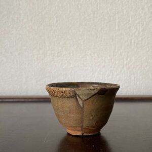  old Karatsu leather ... sake cup * peach mountain ~ Edo era the first period 