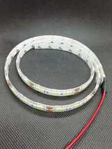 《送料63円～》10cm 24V 防水LEDテープ■配線付き【オーダー可能！】1本 アンバー SMD5050 白ベース　オレンジ　超高輝度　切断可能_画像4