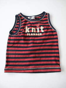 **KP red navy blue border tank top cherry 80