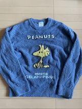 ジェラートピケ オム GELATO PIQUE メンズ PEANUTS ベビモコ ジャガードプルオーバー ジェラピケ パジャマ ルームウェア L セットアップ_画像1