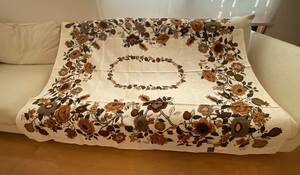 * prompt decision *[ unused ] Hungary pig pe -stroke tablecloth 130×160cm flax 100% antique linen higashi .