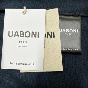 最高級EU製＆定価5万◆UABONI*Paris*ポロシャツ*ユアボニ*パリ発◆カシミヤ100％ 軽量 ソフト トレーナー フェイクレイヤード レジャー Lの画像8