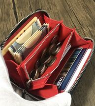 ミニ財布 メンズ レディース 黒 赤 カーボン 大容量 小銭入れ カードケース_画像6