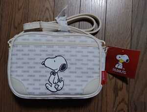 【新品・未使用品】スヌーピー SNOOPY ショルダーバッグ タグ付き PEANUTS 中白　高見え　入手困難品　再出品なし