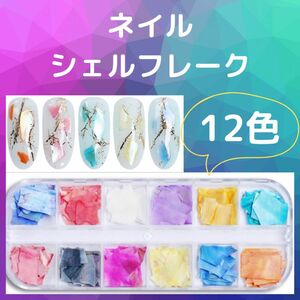 シェルフレーク ジェルネイル　セルフネイル　貝殻　ハンドメイド　ネイル用品　ネイルアート　かわいい　おしゃれ　グリッター　韓国　