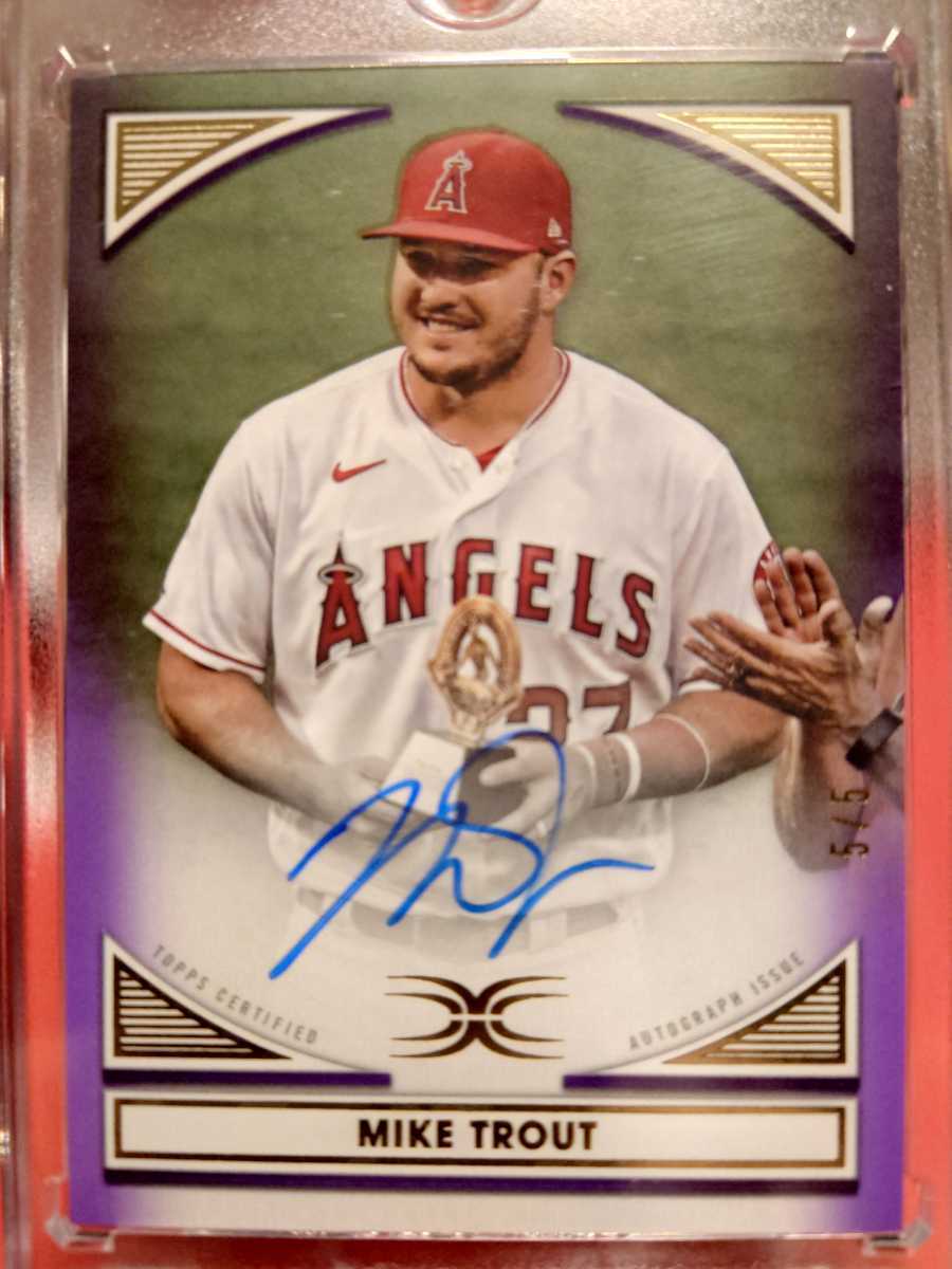 MLB☆マイク・トラウト 22 Topps Now 25枚限定直筆サインカード-