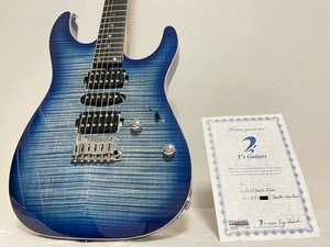 T's Guitars DST-Pro 24 Trans Blue Denim Burst 認定証付属