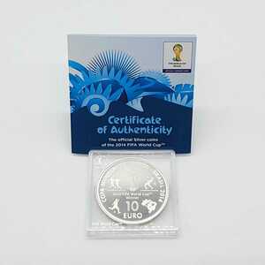 FIFA ワールドカップ スペイン 2013年 10ユーロ銀貨 プルーフ ブラジル大会 優勝国 純銀 泰星 サッカー コイン メダル 記念品 tp-22x1160