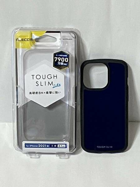 ☆開封済み☆エレコム☆ELECOM☆タフスリム☆iPhone 13 Pro ☆ストラップホール付き☆ネイビー☆TOUGH SLIM ☆PM-A21CTSLNT