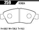 ACRE アクレ ブレーキパッド レーシングプロ(競技専用) フロント モビリオ/モビリオスパイク GB1 259_画像3