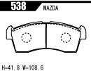 ACRE アクレ ブレーキパッド リアルレーシング(競技専用) フロント アルトラパン HE22S TURBO 08.11～15.06 車体No.～870000 538_画像3