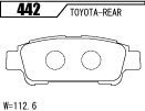 ACRE アクレ ブレーキパッド スーパーファイター リア ノア/ヴォクシー ZRR70G 2WD/S-VSC 442_画像2