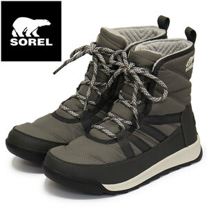 SOREL (ソレル) NL3822 WHITNEY II SHORT LACE ウィットニー2ショートレース レディース スノーブーツ 防水 052 QUARRY SRL070 US6.5-約23.