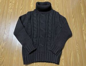 ケーブル編み タートルネック ローゲージニット セーター ダークブラウン turtleneck KNIT sweater ZARA H&M JOURNAL STANDARD UNIQLO GU