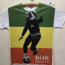 新品 ボブマーリー Ｔシャツ Lサイズ 管2894 サッカー　プリントTシャツ_画像1