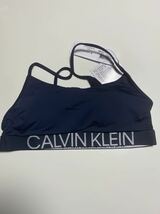 【新品】Calvin Klein カルバンクライン ブラトップ スポーツブラ フィットネス ネイビー Mサイズ_画像3