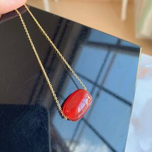 * red ..* Power Stone * necklace pendant * wrapping sack attaching * in present .14PR121113