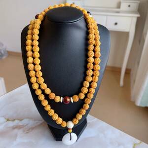 * gold steel ..*..* beads * necklace * wrapping sack attaching * in present .15PR121906
