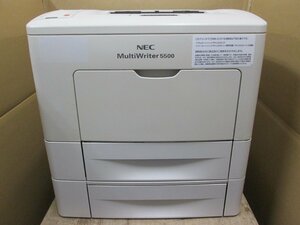 ◎【ジャンク】中古レーザープリンタ【NEC MultiWriter 5500】増設トレイモジュール・中古トナー/ドラム付き◎2211111