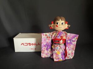 [ не продается ] ясная погода надеты Peko-chan кукла Fujiya кимоно Peko-chan слива рисунок .. узор колеблющийся кукла в коробке 