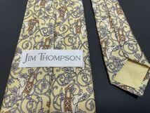 【超美品】JimThonpson　ジムトンプソン　象さん柄　ネクタイ　２本以上送料無料　イエロー_画像2