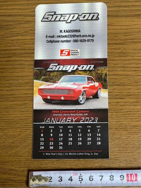 新品　未使用　2023年　Snap-on スナップ-オン　カレンダー　ミニ　非売品　送料無料