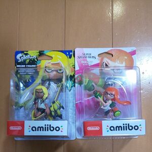 新品未使用未開封　スプラトゥーン　インクリング amiibo イエロー 大乱闘スマッシュブラザーズシリーズ 2個ｾｯﾄ 