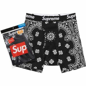 【新品未使用】 22AW 23 新品 Supreme シュプリーム HANES BANDANA BOXER BRIEFS 2 pack ヘインズ ボクサーパンツ 下着 BLACK S バンダナ