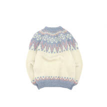 ビンテージ ～80s stobi nordic wool sweater S デンマーク製 vintage ノルディック ウール ニット セーター ジャガード ユニセックス_画像2