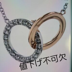 。TIFFANY&Co ダブルサークルインターロッキングダイヤモンドネックレス 