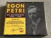 輸入盤 APR 2枚組 エゴン・ペトリ 録音集第1巻 1929－1942 リスト ピアノ協奏曲第2番 チャイコフスキー ピアノ協奏曲第1番 Egon Petri_画像1