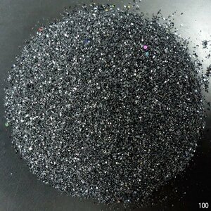 ラメ フレーク 0.1mm 50ｇ パール塗装 ブラック系 [No.100] メール便 送料無料/20