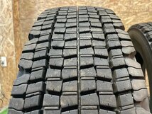 ① 9R19.5 14PR BRIDGESTONE W970 バリ山 スタッドレス トラックタイヤ 6本セット_画像6