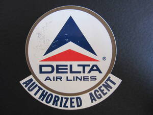  Delta Air Lines #DELTA AIR LINES# regular agency # Vintage # hard-to-find # sticker 