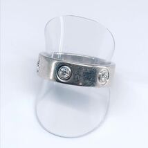 1円〜 完全売り切り カルティエ ラブリング 6Pダイヤ アフターダイヤモンド 750(K18WG) #53 一円スタート Cartier_画像2