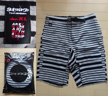 未使用デッドストック【SUBMERGE】マリンボーダーショーツ グレー×ブラック SIZE:XL (サブマージ,tar,tbr,ティーエーアール)_画像1