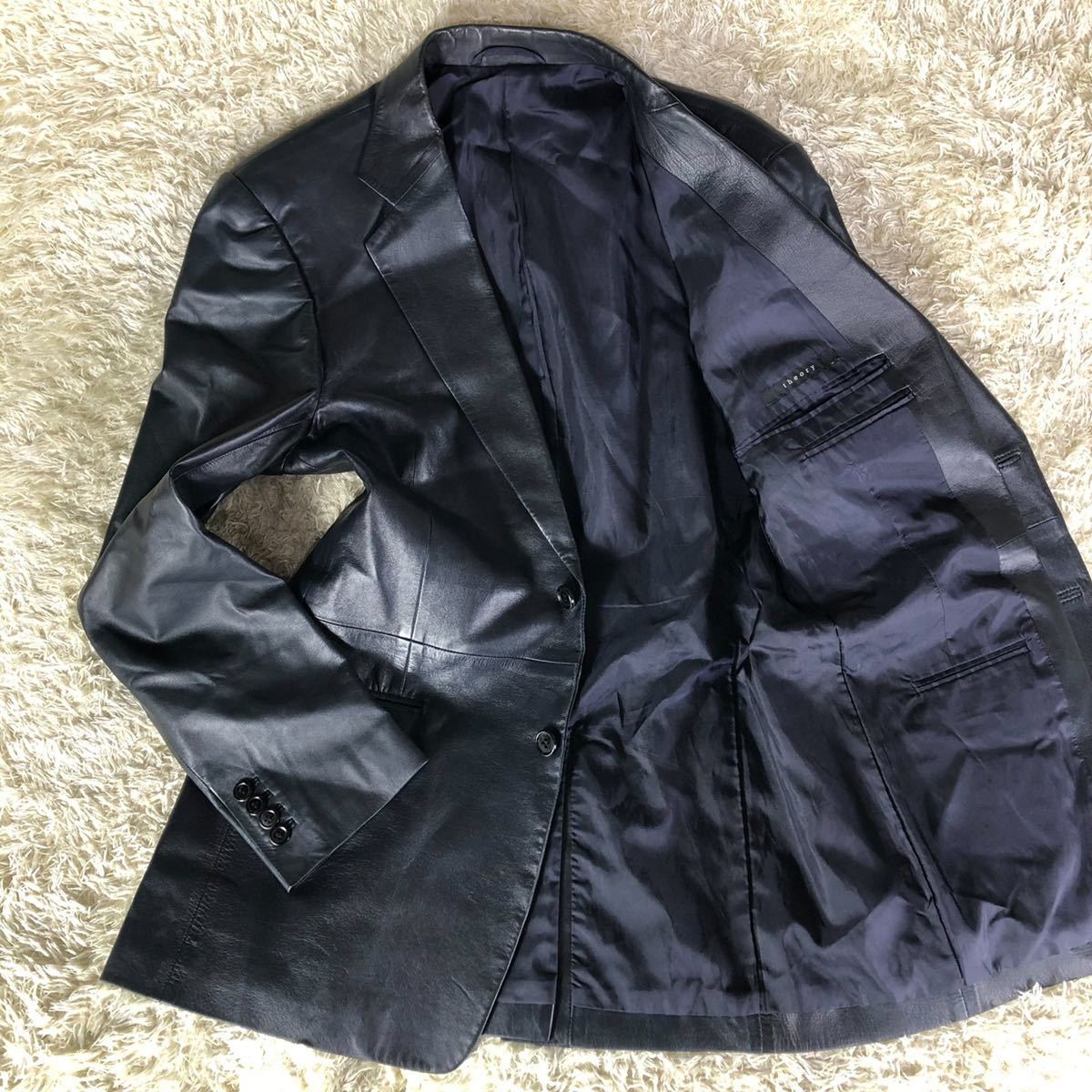 theory セオリー 17AW レザー ライダース ジャケット P 黒-
