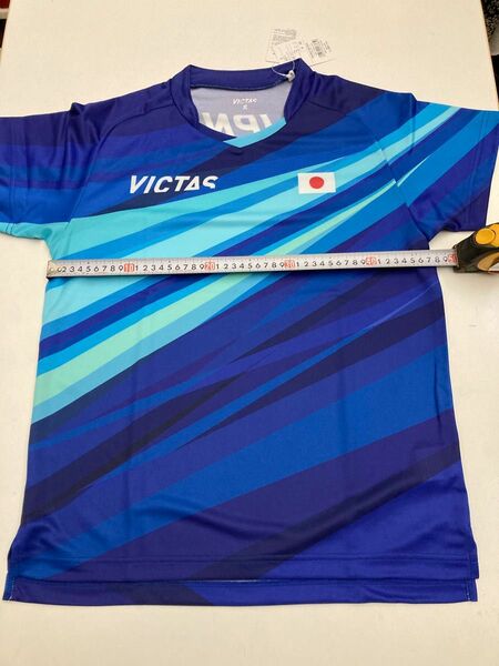 ヴィクタス (VICTAS) 卓球 シャツ 吸汗速乾 軽量 DRY V-オーセンティックシャツ 男女兼用 ブルー M 新品未使用品