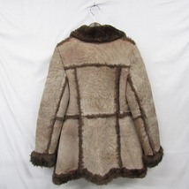 USA製 本革 サイズ 12 SHEARLING ムートン ラム レザー ジャケット コート 裏ボア ベージュ レディース 60s 70s 古着 ビンテージ 2D1821_画像2