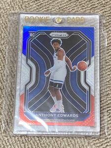 Panini NBA PRIZM 2020-21 anthony edwars RC BLUE WHITE RED