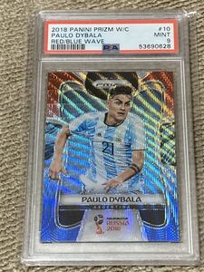 2018 Panini Prizm ワールドカップ Paulo Dybala パウロ　ディバラ　レッド/ブルー ウェーブ PSA 9