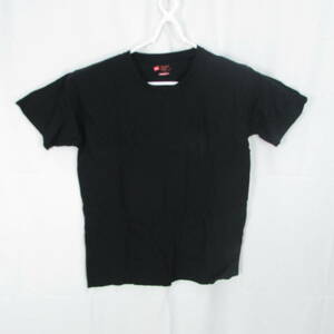 87-00227 【アウトレット品】Hanes ヘインズ 半袖Tシャツ 2枚組 綿100% クルーネック メンズ Lサイズ ブラック