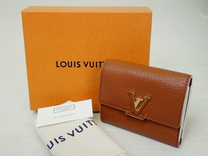 LOUIS VUITTON/ルイ・ヴィトン☆ポルトフォイユ・カプシーヌ XS ミニ財布 ゴールド トリヨンレザー M68803 美品