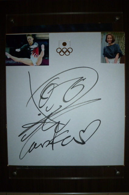 Not for sale Special Olympics official Rie Tanaka autographed colored paper Women's gymnastics Elegant award Hard to find Treasure, By Sport, Souvenir, Related Merchandise, Olympic