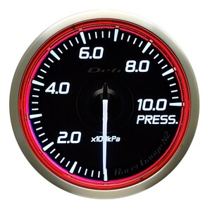 Defi Racer Gauge デフィ レーサーゲージ N2 60φ （レッド）圧力計  DF16803 （油圧計 もしくは 燃圧計）の画像2