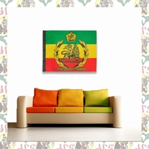 【drs】ラスタ旗 The Lion of Judah 70cm x 90cm 壁飾り レゲエ フラッグ ライオン ラスタ JAH ETHIOPIA MOA AMBESSA_画像3